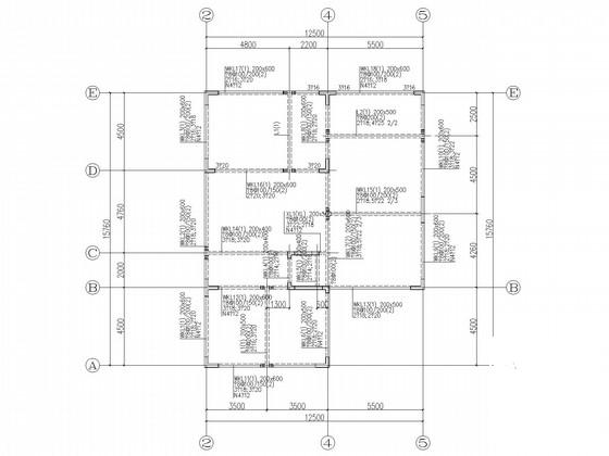 2层框架结构办公楼结构CAD施工图纸(板配筋图) - 3