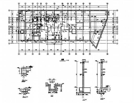 17层剪力墙综合楼结构设计方案CAD施工图纸 - 1