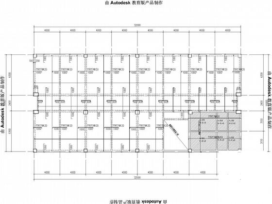 3层独立基础框架展示中心结构CAD施工图纸（7度抗震）(平面布置图) - 3