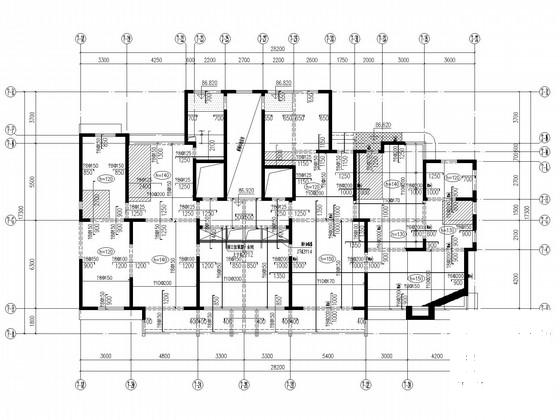 30层框剪结构住宅楼结构CAD施工图纸(梁平法配筋图) - 2