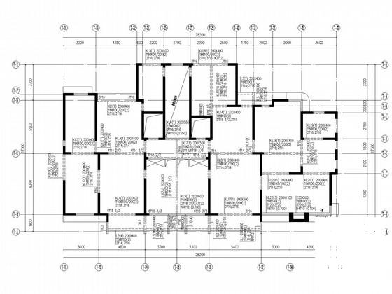 30层框剪结构住宅楼结构CAD施工图纸(梁平法配筋图) - 3