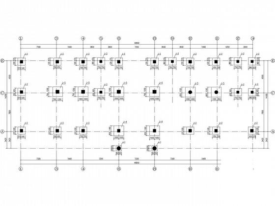 6层框架独立基础服务综合办公楼结构CAD施工图纸 - 2