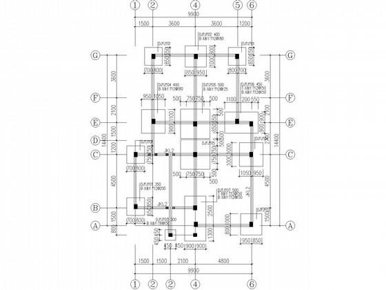 3层独立基础框架结构别墅结构CAD施工图纸（建施）(平面布置图) - 2