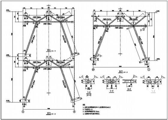 钢结构厂房结构设计方案CAD图纸 - 2
