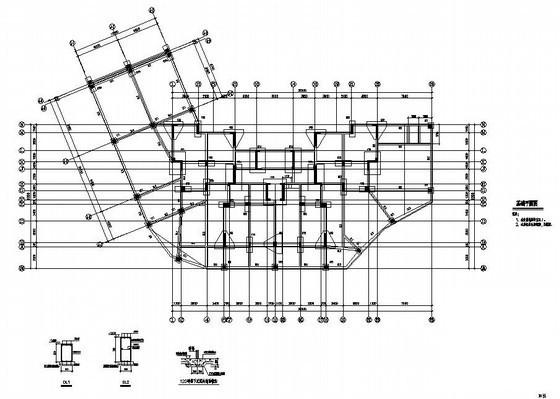 10层框剪结构住宅楼结构设计方案CAD图纸 - 1