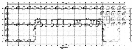 2层框架厂房结构设计方案图纸(基础平面布置) - 1