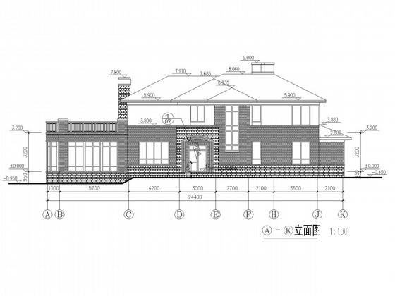 两层坡屋顶砌体别墅结构施工图纸（建筑施工CAD图纸） - 1