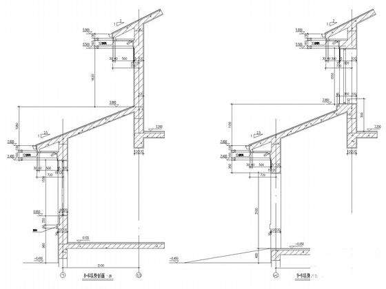 两层坡屋顶砌体别墅结构施工图纸（建筑施工CAD图纸） - 5