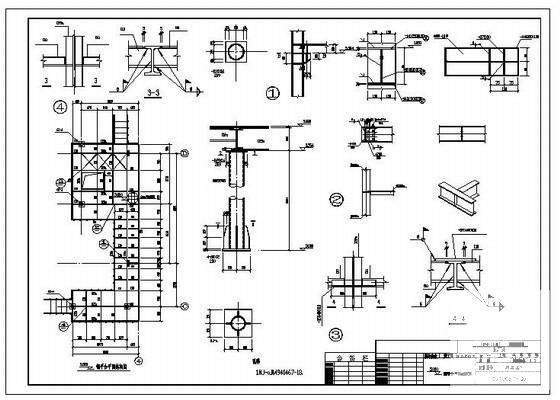 钢结构3层机械公司厂房结构设计方案CAD图纸 - 4