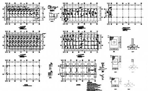 框架车间结构设计方案CAD图纸(平面布置图) - 3