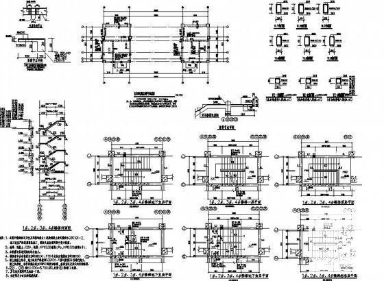 18层框架剪力墙结构住宅楼结构设计CAD施工图纸(地下室基础) - 3