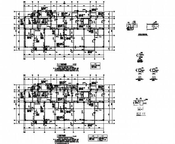 18层框架剪力墙结构住宅楼结构设计CAD施工图纸(地下室基础) - 4