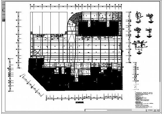 拆迁安置房框剪结构设计方案CAD施工图纸 - 1