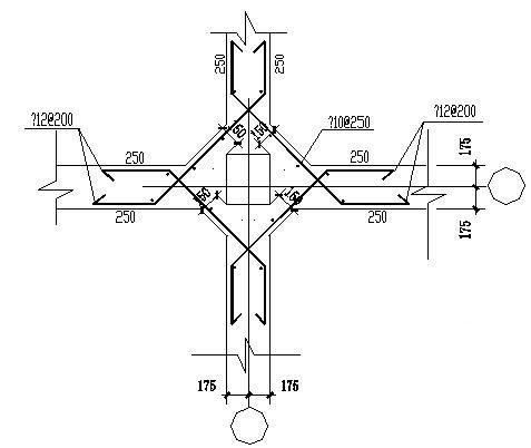 2层筏形基础框架别墅结构CAD施工图纸（抗震不设防） - 4