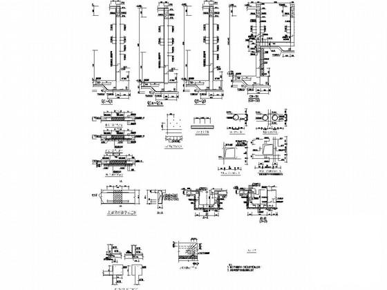 单层矩形柱框架结构地下车库结构CAD施工图纸（独立基础） - 2