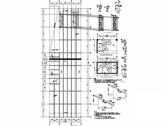 单层矩形柱框架结构地下车库结构CAD施工图纸（独立基础） - 3
