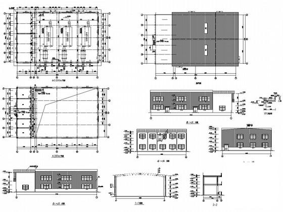 6度抗震焦化厂框架结构锅炉房结构CAD施工图纸（独立基础） - 1