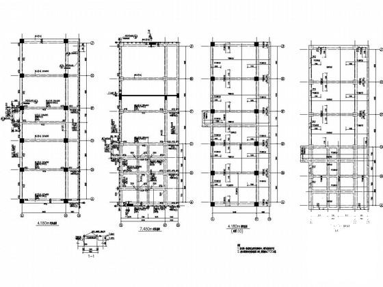 6度抗震焦化厂框架结构锅炉房结构CAD施工图纸（独立基础） - 4