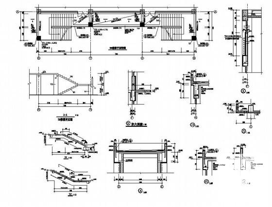 五河小学行政框架结构办公楼结构设计方案CAD图纸 - 4