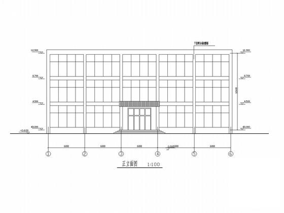 3层独立基础框架结构饭店建筑及结构CAD施工图纸(钢筋混凝土矩形) - 1