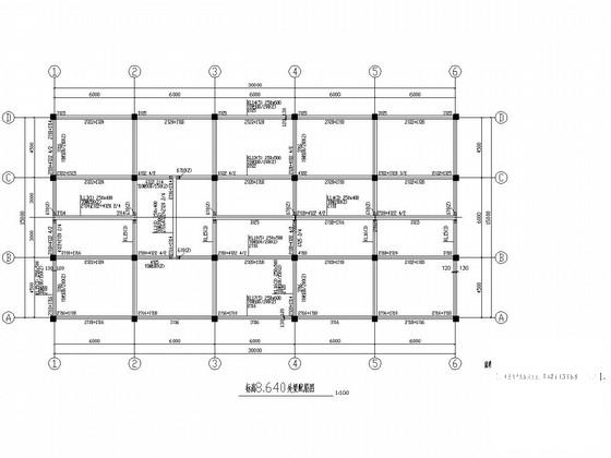 3层独立基础框架结构饭店建筑及结构CAD施工图纸(钢筋混凝土矩形) - 2