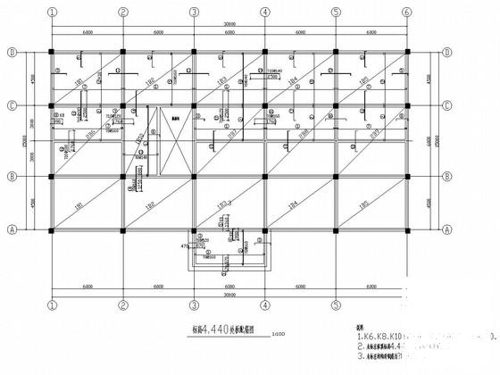 3层独立基础框架结构饭店建筑及结构CAD施工图纸(钢筋混凝土矩形) - 3