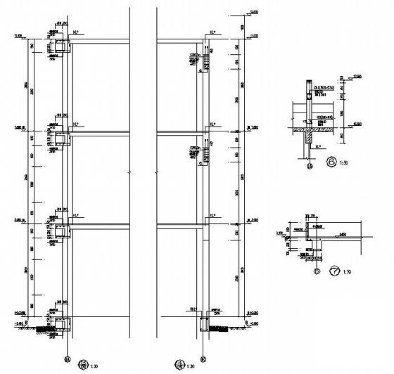 框架小学教学楼结构设计方案CAD图纸 - 4