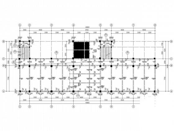 5层独立基础框架结构职工活动中心结构设计CAD施工图纸 - 1