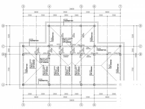 5层独立基础框架结构职工活动中心结构设计CAD施工图纸 - 4