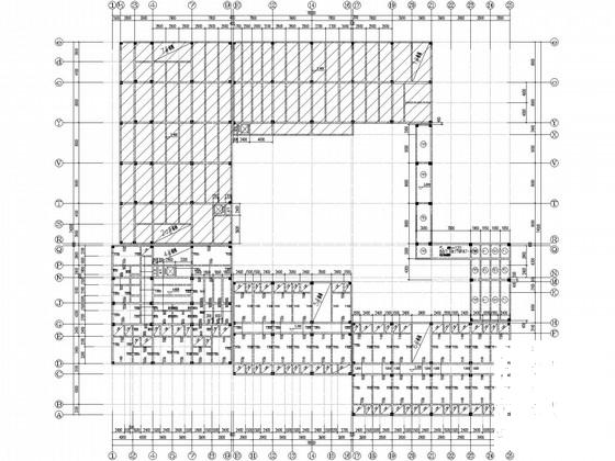 7层筏形基础框架综合办公楼结构CAD施工图纸（7度抗震）(梁平法配筋图) - 1