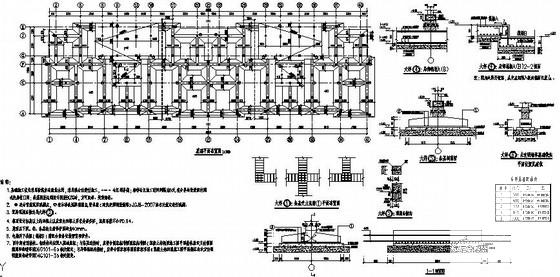 8层框架结构条形基础住宅楼结构CAD施工图纸（7度抗震） - 1