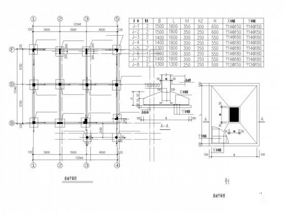 4层框架结构私人别墅建筑结构CAD施工图纸（独立基础） - 2