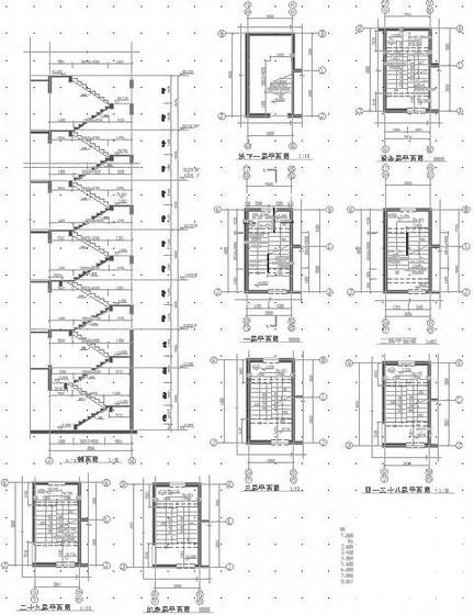 29层筏形基础剪力墙住宅楼结构CAD施工图纸（7度抗震） - 4