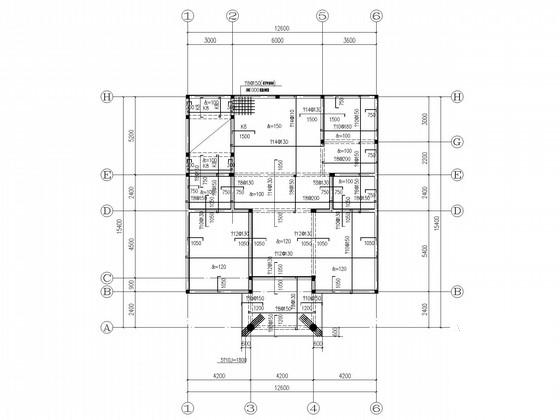 4层条形基础框架别墅结构CAD施工图纸(建施) - 3