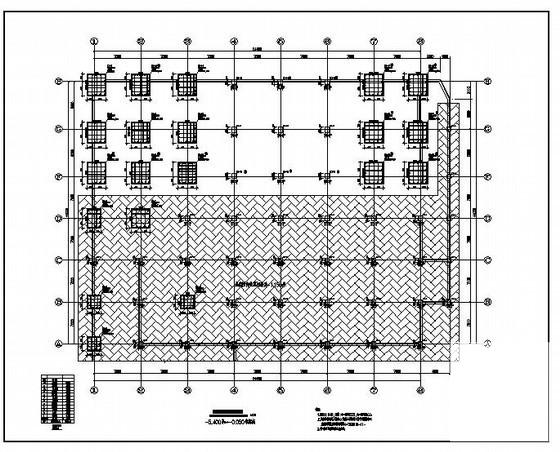 框架办公楼结构设计方案CAD图纸(地下室顶板) - 1