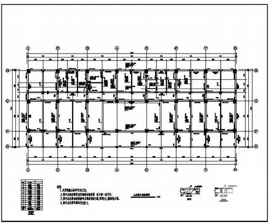 框架办公楼结构设计方案CAD图纸(地下室顶板) - 2