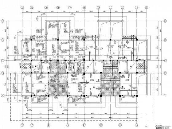 3层独立基础框架森林公园别墅结构CAD施工图纸（6度抗震）(平面布置图) - 2