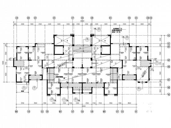 22层剪力墙住宅楼结构CAD施工图纸（6度抗震） - 1
