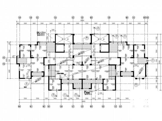 22层剪力墙住宅楼结构CAD施工图纸（6度抗震） - 2