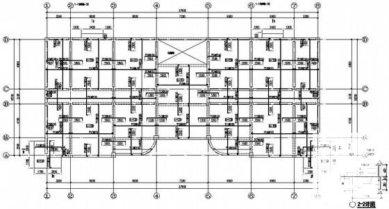 4层独立基础框架结构办公楼结构CAD施工图纸（8度抗震） - 1