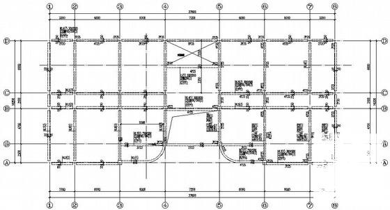 4层独立基础框架结构办公楼结构CAD施工图纸（8度抗震） - 2