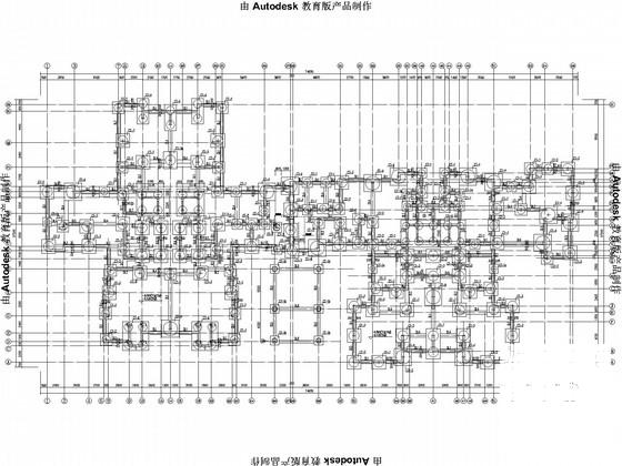 32层桩基础框剪住宅楼结构CAD施工图纸(平面布置图) - 3