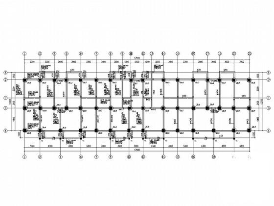 7层桩基础框架结构住宅楼结构CAD施工图纸（人工挖孔灌注桩） - 1