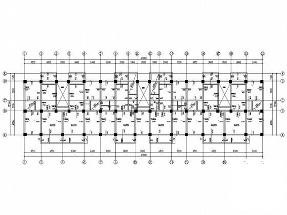 7层桩基础框架结构住宅楼结构CAD施工图纸（人工挖孔灌注桩） - 2