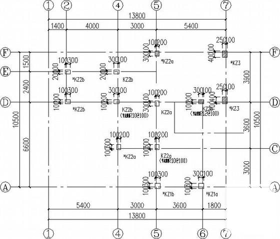 独立基础自建单体3层框架别墅结构CAD施工图纸 - 3