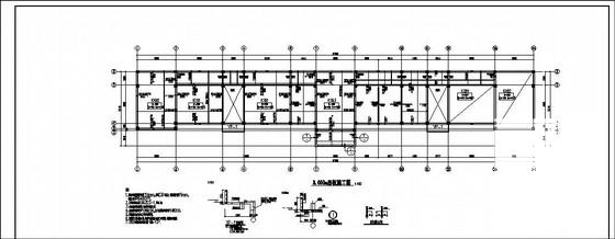 3层独立基础框架结构小学学前楼结构CAD施工图纸（7度抗震） - 2