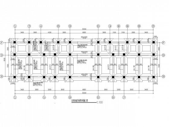 6层条形基础框架保障性住房结构CAD施工图纸（7度抗震）(板配筋图) - 2