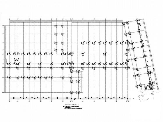 6层框架结构教育综合楼结构CAD施工图纸（北中南三栋含建筑）(无粘结预应力) - 3