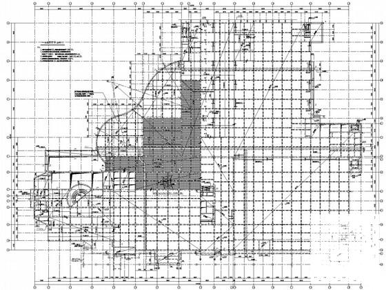 22层桩基础框剪结构五星酒店CAD施工图纸(平面布置图) - 1