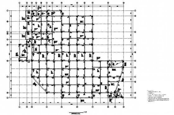 都江堰4层框架高校食堂结构设计方案CAD图纸(梁配筋图) - 3